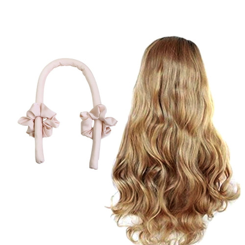 Heatless Curls- Heatless Curling Rod Headbands- Satin Heatless Hair Curling Ribbon  For Wrap- Silk Curling Ribbon Set- ​no Heat Curls (pink)