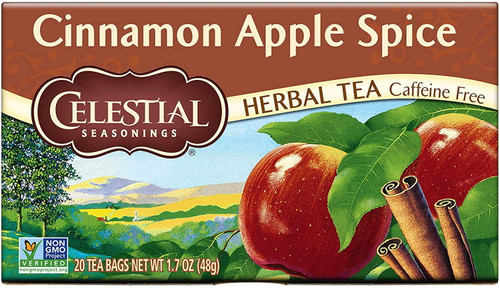 Celestial Seasonings Caffeine Free Cinnamon Apple Spice Natural Herbal Tea - 20 Bags, 2 Pack