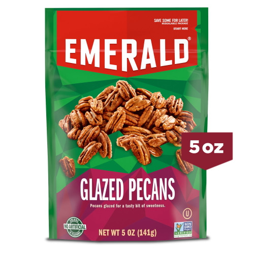 Emerald Nuts, Glazed Pecans, 5 Oz Resealable Bag
