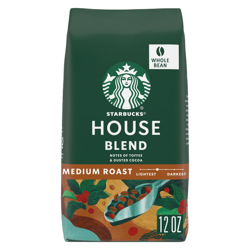 Starbucks House Blend, Whole Bean Coffee, Medium Roast, 12 Oz