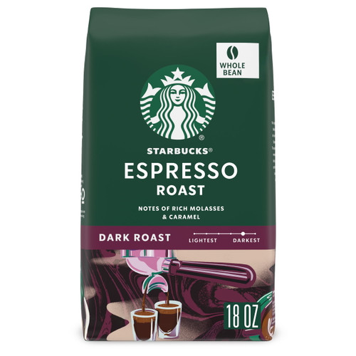 Starbucks Espresso Roast, Whole Bean Coffee, Dark Roast, 18 Oz
