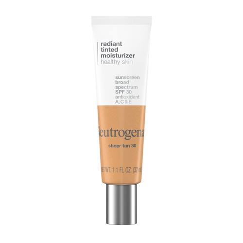 Neutrogena Radiant Tinted Face Moisturizer, Sheer Tan 30, 1.1 Fl. Oz
