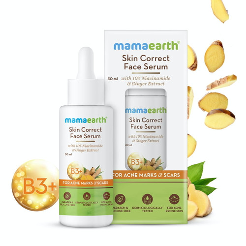 Skin Correct Face Serum With Niacinamide And Ginger Extract For Acne Marks And Scars - 30 Ml