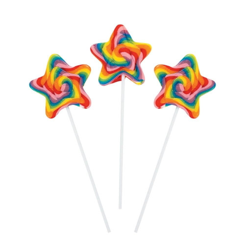 Star-shaped Swirl Pops - Candy & Suckers & Lollipops