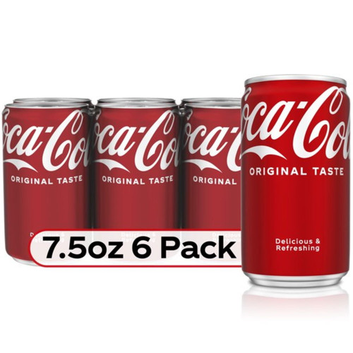 Coca-cola Classic Soda 7.5oz Mini Cans (quantity Of 24)