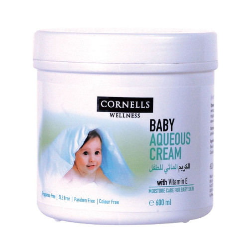 Cornells Wellness  Baby Aqueous Cream With Vitamin E Cleanse, Moisturize, Protect And Soothe Baby’s Skin 20.3 Fl.oz.