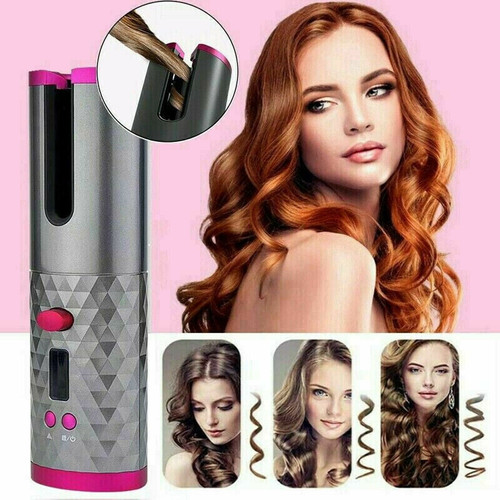 Cordless Curling Iron,automatic Hair Curler,hair Curler With Lcd Display Adjustable Temperature, Rechargeable Auto Curler For Curls Or Waves.