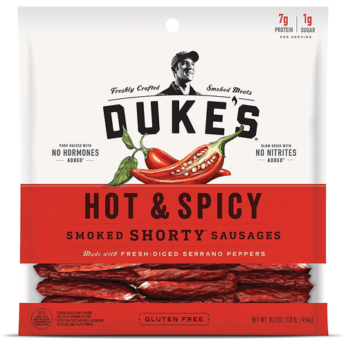 Duke's Gluten Free Hot & Spicy Smoked Shorty Sausages, 1 Oz [pack Of 24]