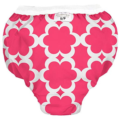 Kushies Baby Waterproof Training Pant (29-33 Pounds), Fuchsia Modern Flowers, Medium