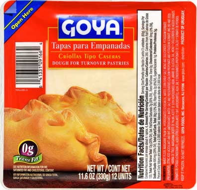 Goya Tapas Criolla Empanada, 11.6 Ounce - 16 Per Case.