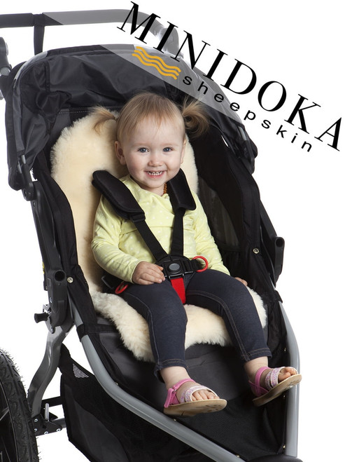 Minidoka Sheepskin Stroller Liner Standard Insert Genuine Lambskin Baby Seat Pad Cushion
