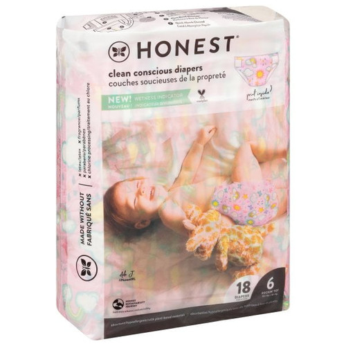 Honest Diapers, Size 6, 35+ Lbs, Sky's The Limit, 18 Diapers, The Honest Company