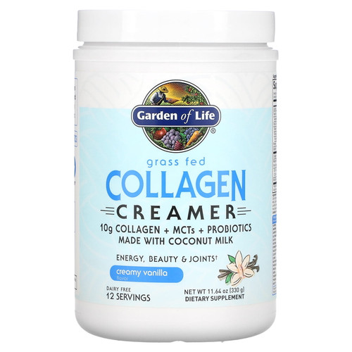 Grass Fed Collagen Creamer, Creamy Vanilla, 11.64 Oz (330 G), Garden Of Life