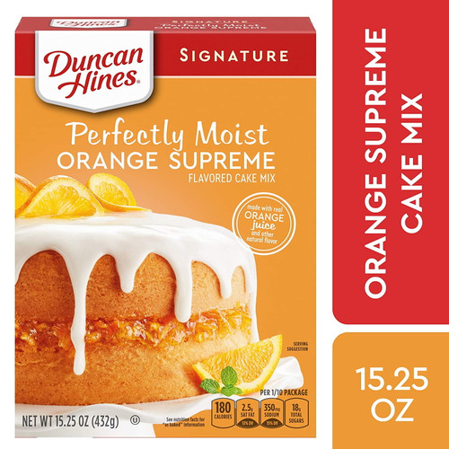 Duncan Hines Signature Perfectly Moist Orange Supreme Cake Mix, 15.25 Oz