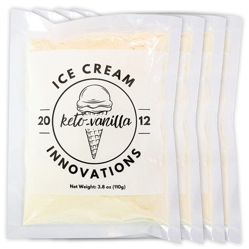 Ice Cream Innovations Sugar-free Vanilla Keto Diet Homemade Ice Cream Mix, 4.2 Ounce Bags (count Of 4)
