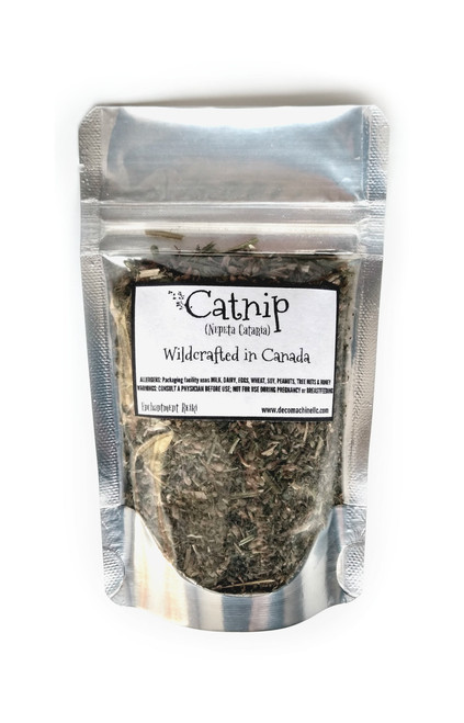 Reiki Charged Catnip Nepeta Cataria Wildcrafted In Canada Loose Leaf Dried Herb 0.25 Oz Bag Small Sample Tea