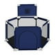 6 Panels Playpen For Baby, Kid Baby Playard With Basketball Hoop