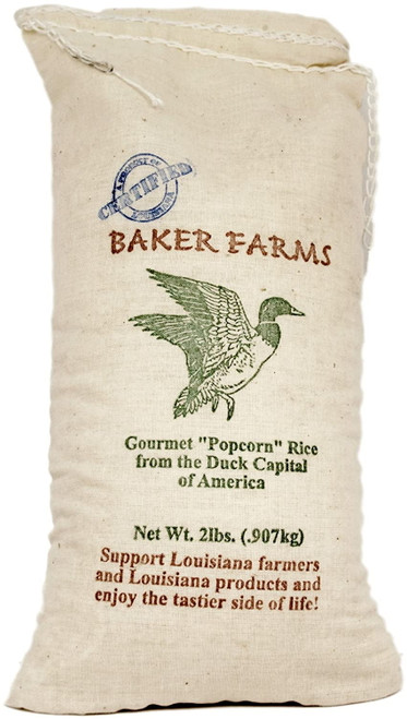 Baker Farms, Gourmet Louisiana Popcorn Rice, 2 Lb Sack