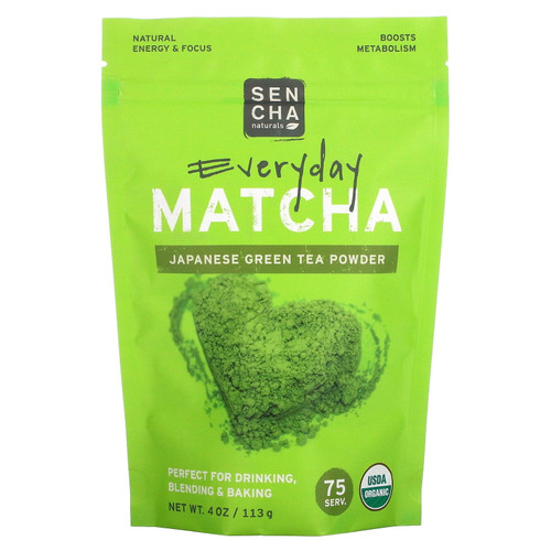 Everyday Matcha, Japanese Green Tea Powder, 4 Oz (113 G), Sencha Naturals