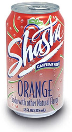 Shasta Orange Soda Pop Drink, 12 Oz Cans, Quantity Of 24