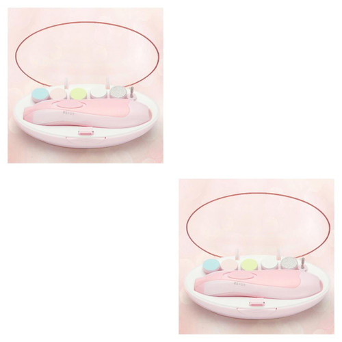 2pcs Electric Baby Nail Trimmer Baby Scissors Safe Nail For Kids Infant Newbron Nail Manicure