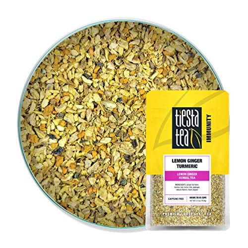 Tiesta Tea - Lemon Ginger Tumeric, Loose Leaf Lemon Ginger Herbal Tea, Lemon Ginger Turmeric, 2.5 Ounce