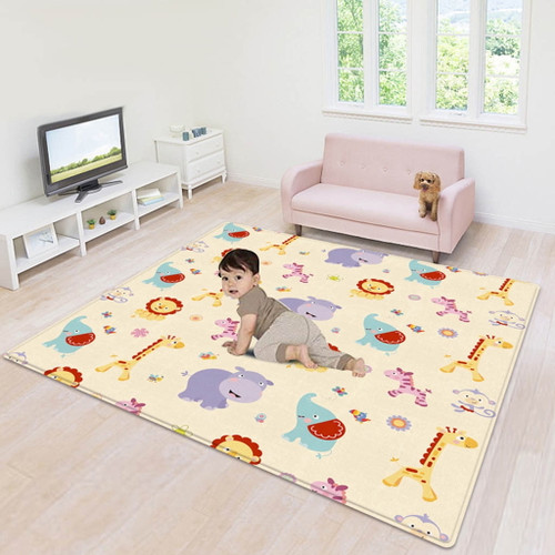 Toyfunny Baby Play Mat Foldable Baby Crawling Mat Reversible Baby Play Gym Mat Non-slip