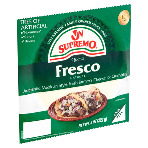 V&v Supremo Queso Fresco Authentic Mexican Style Fresh Farmers Cheese For Crumbling 8oz