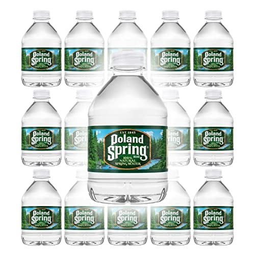 Poland Spring 100% Natural Premium Spring Water - 8 Fl Oz Bottles | Pack Of 16