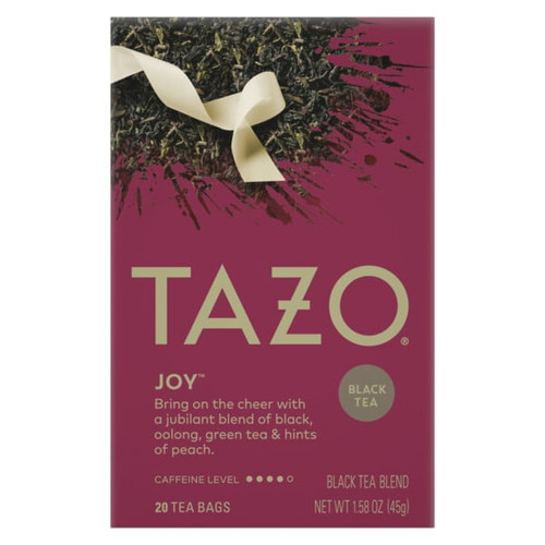 Tazo Joy Limited Edition Black Tea, Caffeinated, Tea Bags 20 Count Box