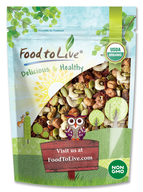 Organic Antioxidant Trail Mix, 4 Pounds — Non-gmo, Raw, Vegan — By Food To Live