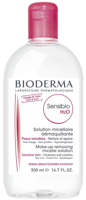 Bioderma - Sensibio, H2o Soothing Micellar Cleansing Water And Makeup Removing Solution For Sensitive Skin - Face And Eyes - 16.7 Fl.oz.