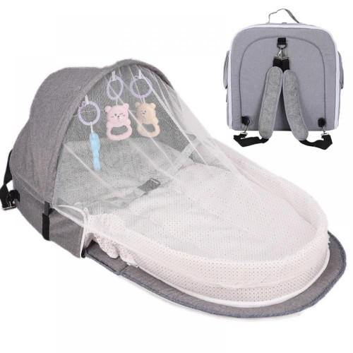Baby Lounger, Baby Nest And Baby Bassinet, Portable Ultra Soft Breathable Newborn Lounger Crib, Sun Protection Mosquito Net Breathable Infant Sleeping Basket With Toys