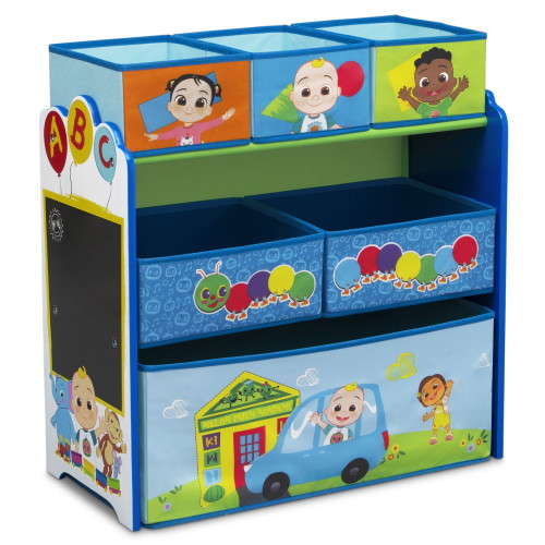 Cocomelon Design & Store 6 Bin Toy Storage Organizer By Delta Children - Greenguard Gold Certified