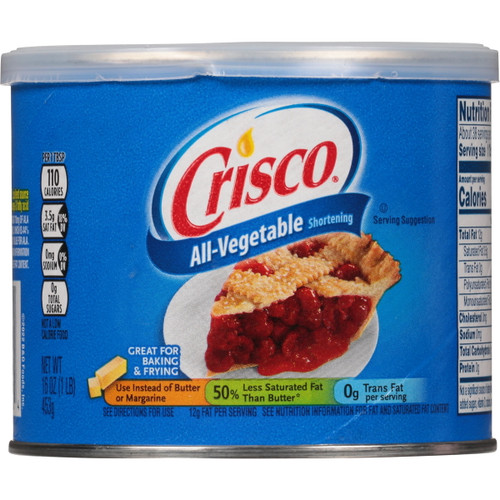 Crisco All Vegetable Shortening, 16 Oz Can