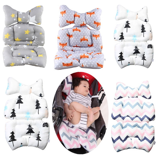 Bueautybox Fox Star Stripe Tree Baby Stroller Pad Seat Warm Cushion Trolley Chair Pillow
