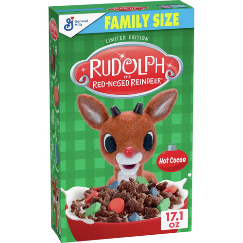 General Mills Rudolph The Red Nosed-reindeer Breakfast Cereal Family Size 17.1 Oz