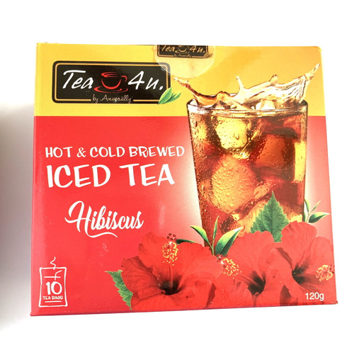 Tea4u Hibiscus Iced Tea Bags - Hot & Cold Brewed
