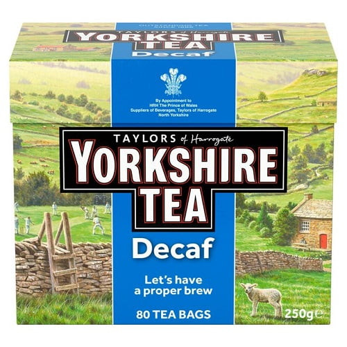 Yorkshire Tea Decaffeinated Tea Bags 250 G (pack Of 5)