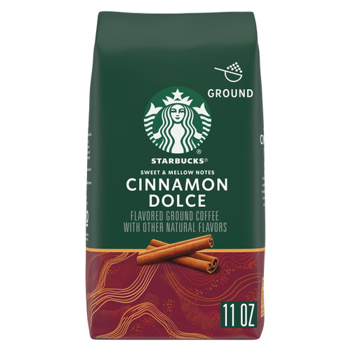 Starbucks Cinnamon Dolce Flavored Coffee, Ground Coffee, Naturally Flavored, 11 Oz