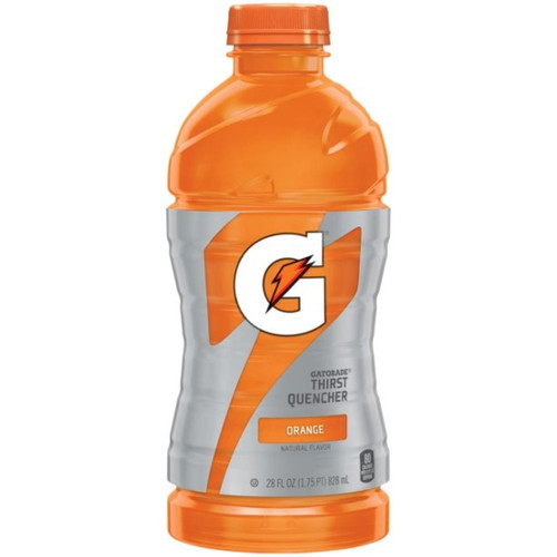Gatorade Orange Thirst Quencher Sports Drink, 28 Oz Bottle, Quantity Of 15
