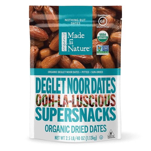 Made In Nature Organic Dried Fruit Deglet Noor Dates, 40 Oz (1 Pack)