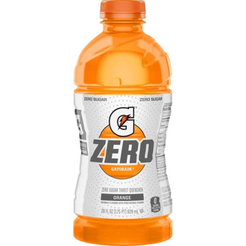 Gatorade Zero Orange Thirst Quencher Sports Drink, 28 Oz Bottle, Quantity Of 8