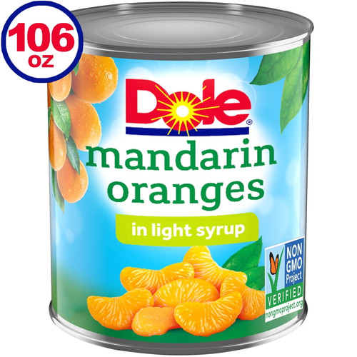 Dole Mandarin Oranges In Light Syrup, 106 Oz Institutional Can