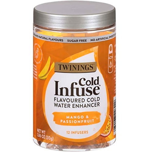 Twinings Cold Infuse Flavored Water Enhancer, Mango & Passionfruit, 12 Infusers 12 Count (pack Of 6)