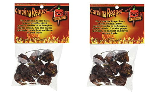 Dried Carolina Reaper Pepper Pods, 1/4 Oz. Packet - 2 Pack