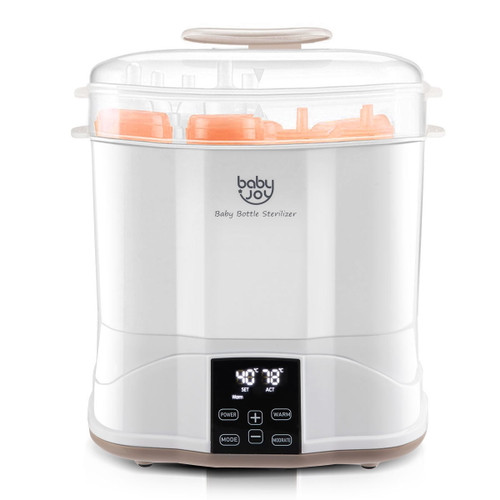 Costway Baby Bottle Electric Steam Sterilizer Dryer Machine Warmer Milk With Led Monitor