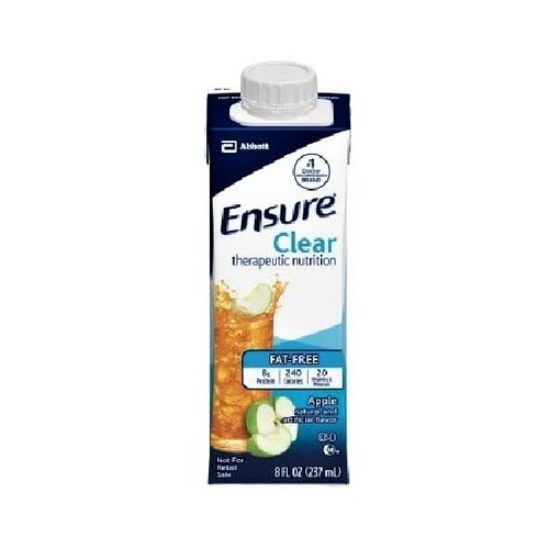 Ensure Clear Therapeutic Nutrition, Apple Flavor, 8 Oz Cartons - Pack Of 6