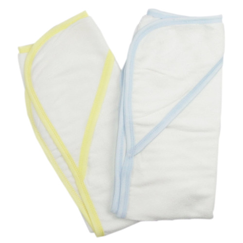 Bambini Infant Hooded Bath Towel, Blue / Yellow, 2 Pack