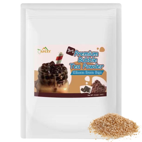 Apexy Premium Bubble Tea Powder Mix, 2.2 Lb, Brown Sugar Bubble Tea, Instant 3 In 1 Bubble Tea Mix, Smoothie Mix, For Hot Or Cold Drinks, Made In Taiwan (okinawa Brown Sugar)